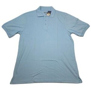 Authentic Galaxy School Uniform Polo Shirt XL Unisex Lt Blue Premium Cotton‎ NEW